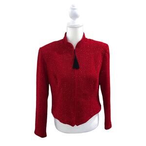 Jessica Howard Glitter Blazer Top